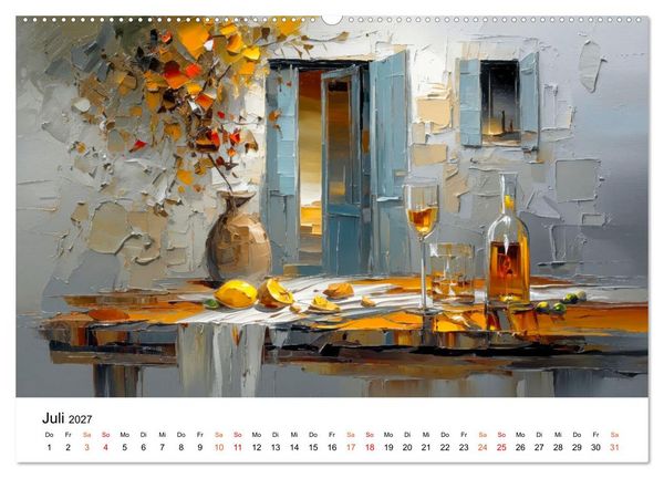 Produktbild: Mediterrane Eleganz (Wandkalender 2027 DIN A2 quer), CALVENDO Monatskalender