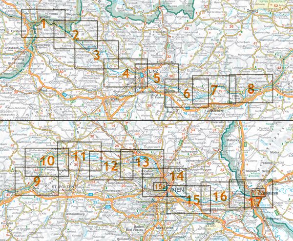 Produktbild: Radatlas Donauradweg Passau - Wien - Bratislava