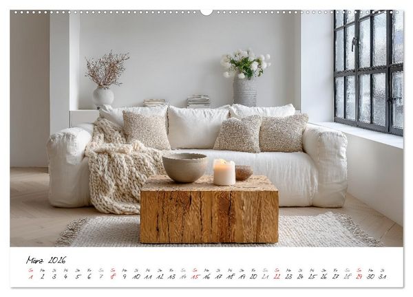 Produktbild: Scandi Interiors - Skandinavisches Wohngl&uuml;ck f&uuml;r Zuhause (Wandkalender 2026 DIN A2 quer), CALVENDO Monatskalender