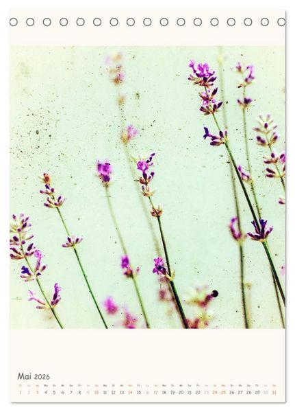 Produktbild: Blumige Fotomalerei (Tischkalender 2026 DIN A5 hoch), CALVENDO Monatskalender