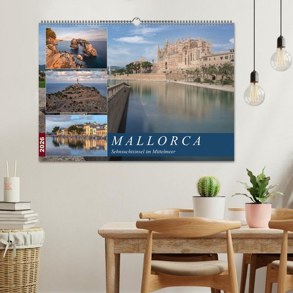 Produktbild: Mallorca, Sehnsuchtsinsel im Mittelmeer (Wandkalender 2026 DIN A2 quer), CALVENDO Monatskalender
