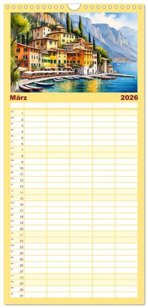 Produktbild: Familienplaner 2026 - Italien - La dolce vita mit 5 Spalten (Wandkalender, 21 x 45 cm) CALVENDO