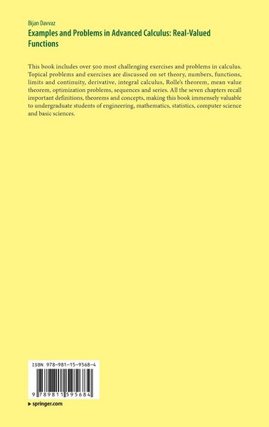 Produktbild: Examples and Problems in Advanced Calculus: Real-Valued Functions