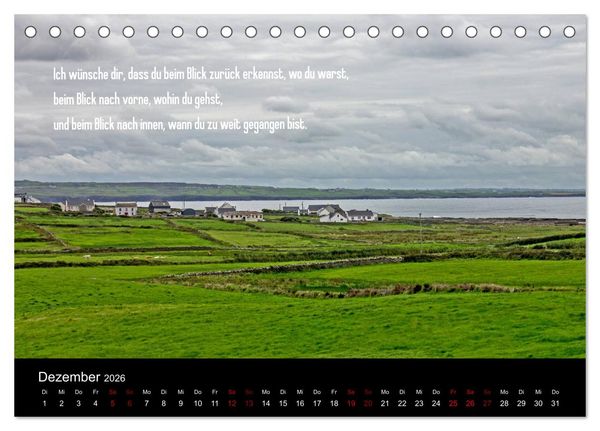 Produktbild: Irland - Irische Segensw&uuml;nsche (Tischkalender 2026 DIN A5 quer), CALVENDO Monatskalender
