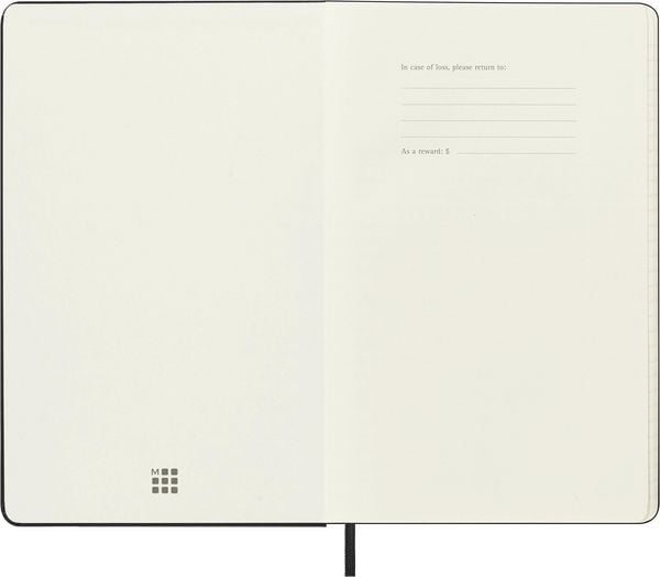 Produktbild: Moleskine 18 Monate Tagesnotizkalender 2026/2027, L/A5, 1 Tag = 1 Seite, Fester Einband, Schwarz