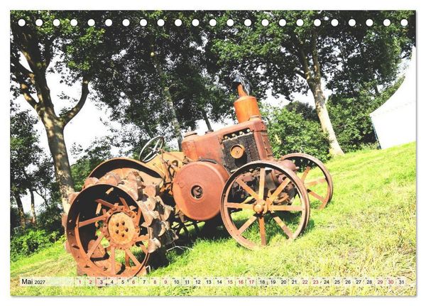 Produktbild: Historische Landmaschinen und Traktoren (Tischkalender 2027 DIN A5 quer), CALVENDO Monatskalender