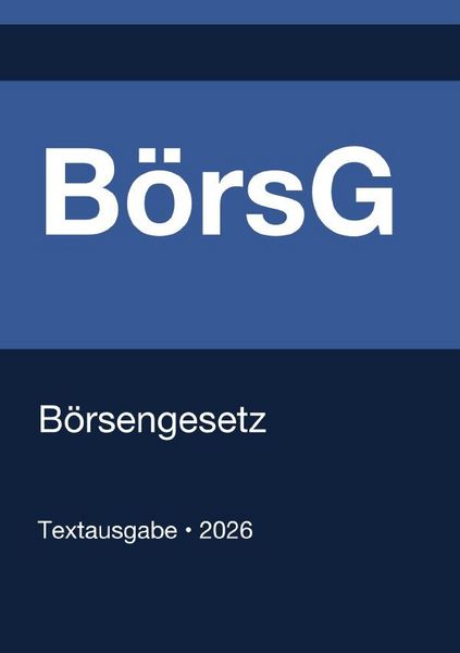 Produktbild: B&ouml;rsG - B&ouml;rsengesetz (Deutschland) 2026