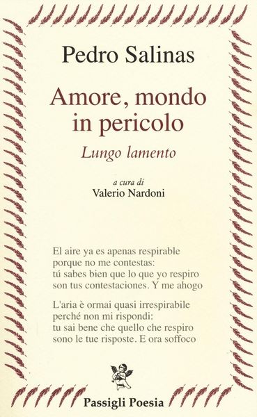 Produktbild: Amore, mondo in pericolo. Lungo lamento. Testo spagnolo a fronte
