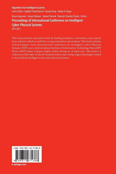 Produktbild: Proceedings of International Conference on Intelligent Cyber-Physical Systems