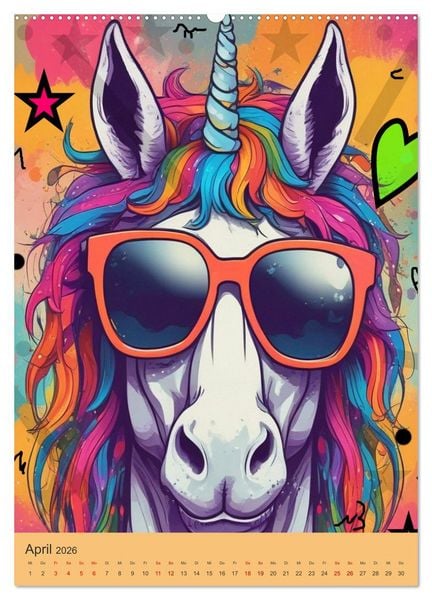 Produktbild: Coole Tiere der Pop Art (Wandkalender 2026 DIN A2 hoch), CALVENDO Monatskalender