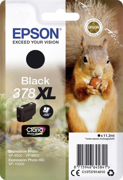 Epson Druckerpatrone T3791, 378XL Original Schwarz C13T37914010