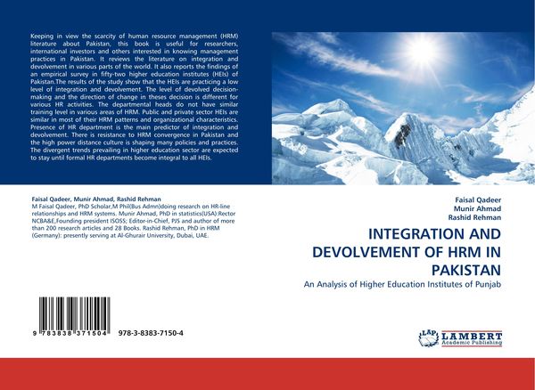 Produktbild: Integration and Devolvement Of Hrm in Pakistan
