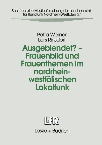 Produktbild: Ausgeblendet? - Frauenbild und Frauenthemen im nordrhein-westf&auml;lischen Lokalfunk