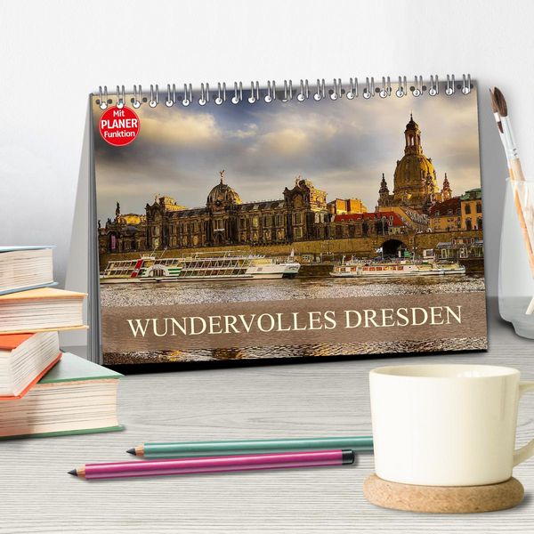 Produktbild: WUNDERVOLLES DRESDEN (Tischkalender 2026 DIN A5 quer), CALVENDO Monatskalender
