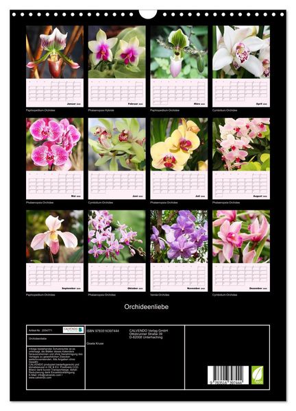 Produktbild: Orchideenliebe (Wandkalender 2026 DIN A3 hoch), CALVENDO Monatskalender