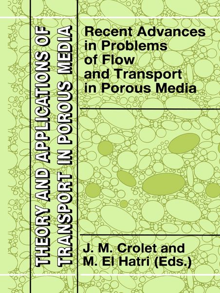 Produktbild: Recent Advances in Problems of Flow and Transport in Porous Media