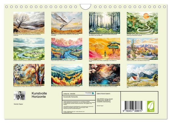 Produktbild: Kunstvolle Horizonte (Wandkalender 2026 DIN A4 quer), CALVENDO Monatskalender