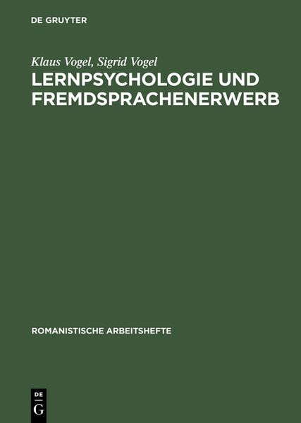 Produktbild: Lernpsychologie und Fremdsprachenerwerb