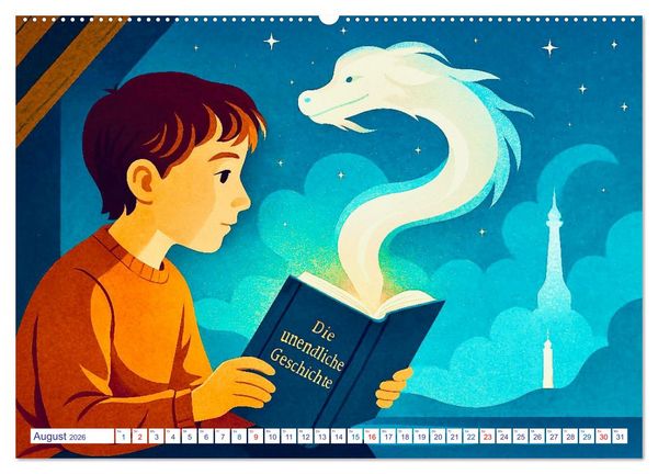 Produktbild: Michael Ende (Wandkalender 2026 DIN A2 quer), CALVENDO Monatskalender