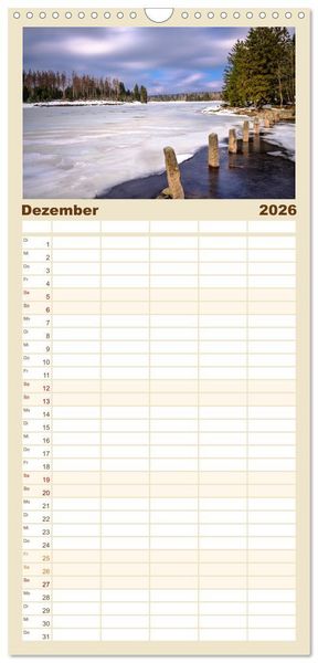 Produktbild: Familienplaner 2026 - Harzer Impressionen mit 5 Spalten (Wandkalender, 21 x 45 cm) CALVENDO