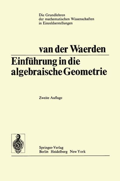 Produktbild: Einf&uuml;hrung In Die Algebraische Geometrie