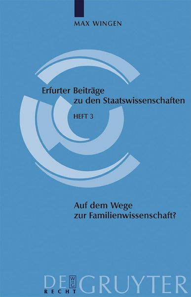 Produktbild: Auf dem Wege zur Familienwissenschaft?
