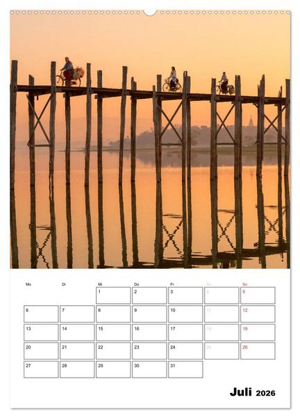 Produktbild: MYANMAR - Mein Urlaubsplaner (Wandkalender 2026 DIN A2 hoch), CALVENDO Monatskalender