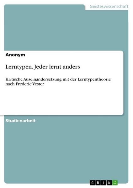 Produktbild: Lerntypen. Jeder lernt anders