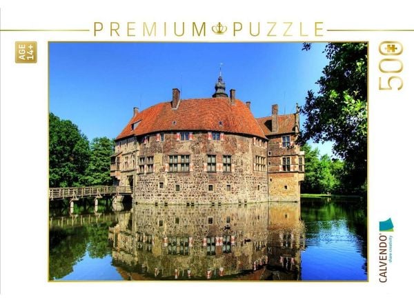 CALVENDO Puzzle Burg Vischering in Lüdinghausen ursprünglich 1271 erbaut. Wiederaufbau Mitte des 16.Jahrhunderts | 500 Teile Lege-Größe 48 × 36 cm Foto-Puzzle für Erwachsene