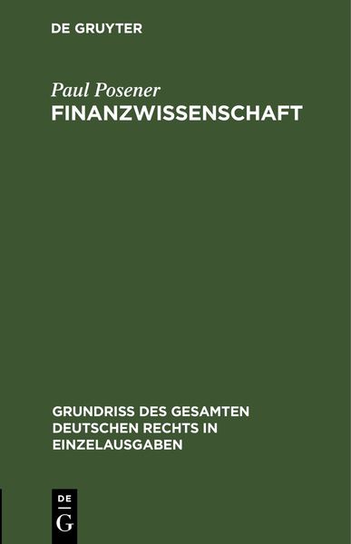 Produktbild: Finanzwissenschaft