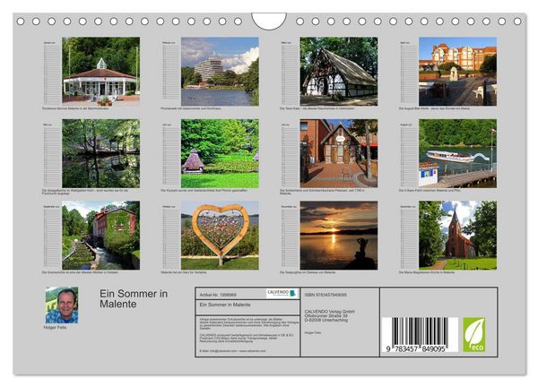 Produktbild: Ein Sommer in Malente (Wandkalender 2026 DIN A4 quer), CALVENDO Monatskalender