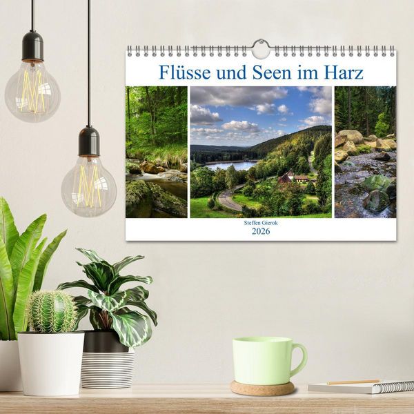 Produktbild: Fl&uuml;sse und Seen im Harz (Wandkalender 2026 DIN A4 quer), CALVENDO Monatskalender