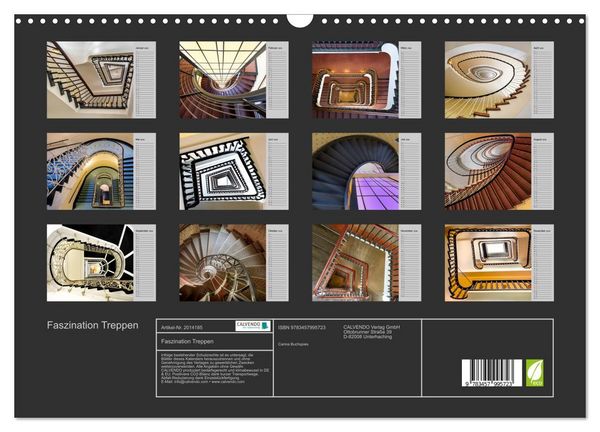 Produktbild: Faszination Treppen (Wandkalender 2026 DIN A3 quer), CALVENDO Monatskalender