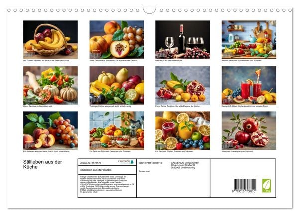Produktbild: Stillleben aus der K&uuml;che (Wandkalender 2026 DIN A3 quer), CALVENDO Monatskalender