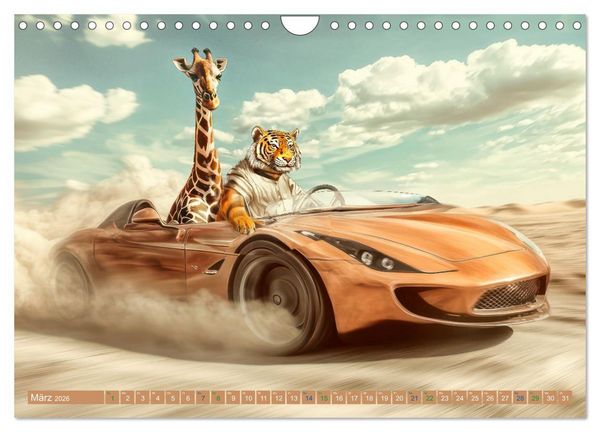Produktbild: Tiere wollen Spa&szlig; - Humorwerke (Wandkalender 2026 DIN A4 quer), CALVENDO Monatskalender