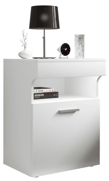 Produktbild: Holz Nachttisch Nachtschrank Schublade Slepal M