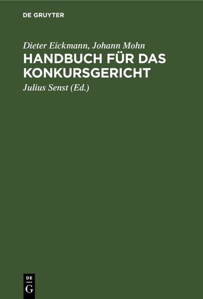 Produktbild: Handbuch f&uuml;r das Konkursgericht