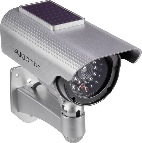 Produktbild: Sygonix SY-3420674 Kamera-Attrappe mit Solarmodul, mit blinkender LED
