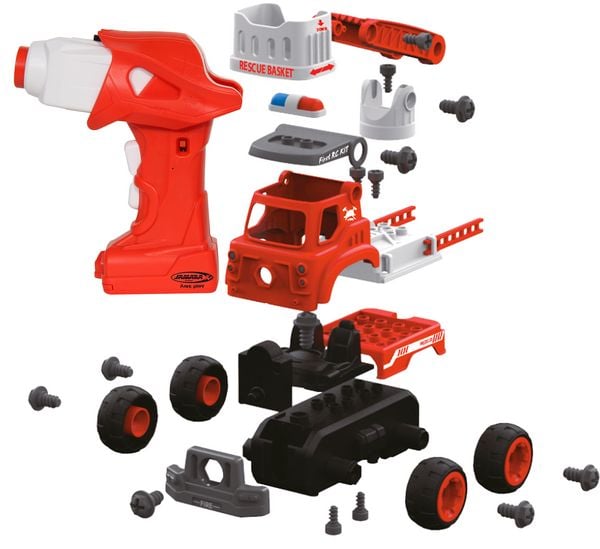 Jamara Feuerwehrauto First RC Kit 33teilig mit Akkuschrauber