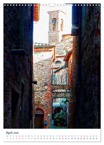 Produktbild: Umbrian Bell Towers (Wall Calendar 2026 DIN A3 portrait), CALVENDO 12 Month Wall Calendar
