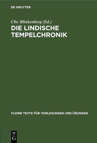 Produktbild: Die Lindische Tempelchronik