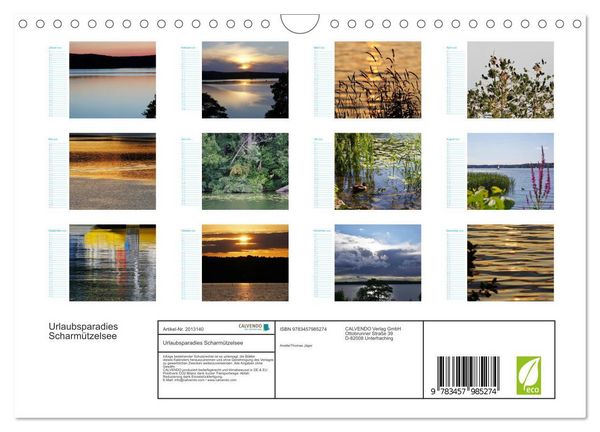 Produktbild: Urlaubsparadies Scharm&uuml;tzelsee (Wandkalender 2026 DIN A4 quer), CALVENDO Monatskalender