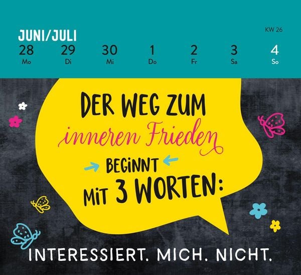 Produktbild: Mini-Wochenkalender 2027: Bevor du fragst: N&ouml;!