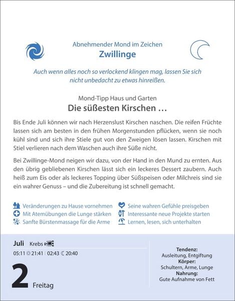 Produktbild: Leben mit dem Mond Tagesabrei&szlig;kalender 2027 - Praktische Tipps Tag f&uuml;r Tag