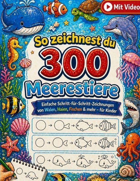 Produktbild: So zeichnest du 300 Meerestiere