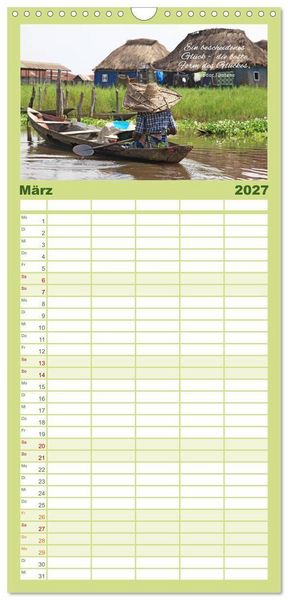 Produktbild: Familienplaner 2027 - Ruhe und Gelassenheit 2027 mit 5 Spalten (Wandkalender, 21 x 45 cm) CALVENDO