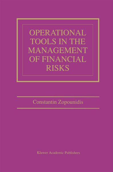 Produktbild: Operational Tools in the Management of Financial Risks