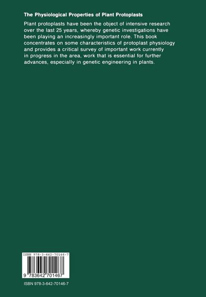 Produktbild: The Physiological Properties of Plant Protoplasts
