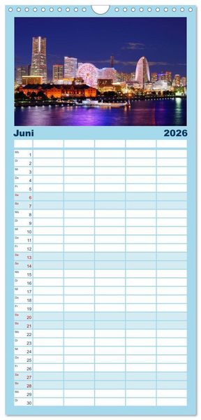 Produktbild: Familienplaner 2026 - Japan. Zwischen Tradition und Moderne mit 5 Spalten (Wandkalender, 21 x 45 cm) CALVENDO