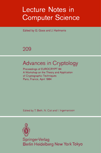Produktbild: Advances in Cryptology